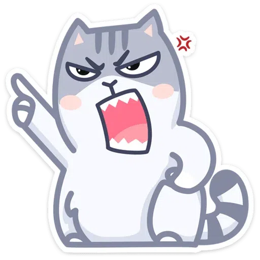 Gray Cat - Sticker 21