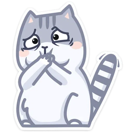 Gray Cat - Sticker 14