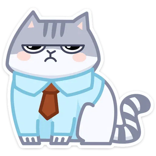 Gray Cat - Sticker 19
