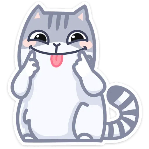 Gray Cat - Sticker 29