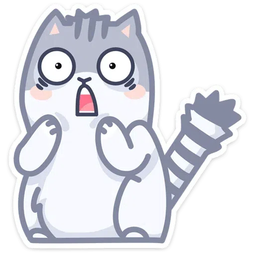 Gray Cat - Sticker 30
