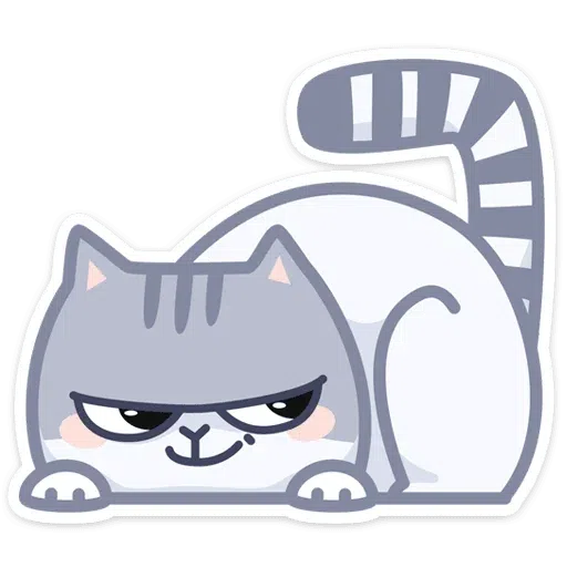 Gray Cat - Sticker 10