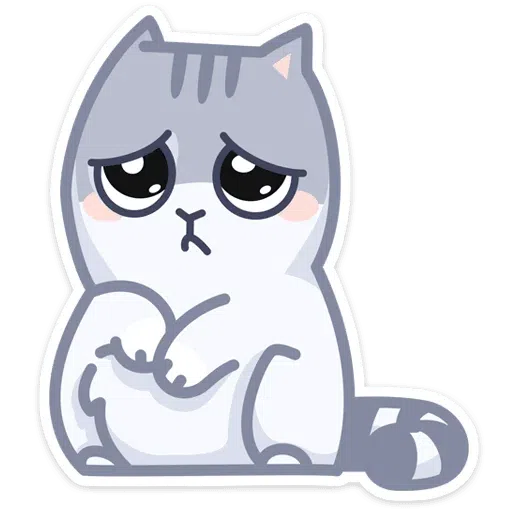 Gray Cat - Sticker 24