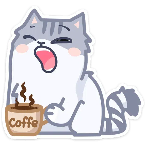 Gray Cat - Sticker 13