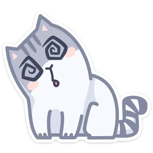 Gray Cat - Sticker 12