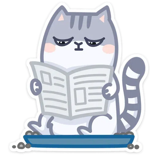 Gray Cat - Sticker 18