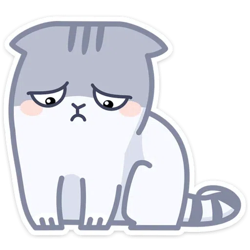 Gray Cat - Sticker 28