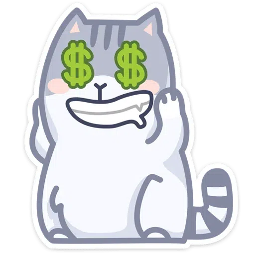 Gray Cat - Sticker 15