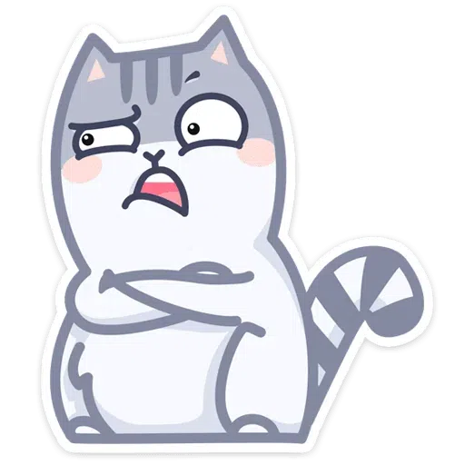 Gray Cat - Sticker 11