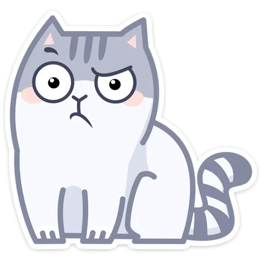 Gray Cat - Sticker 9