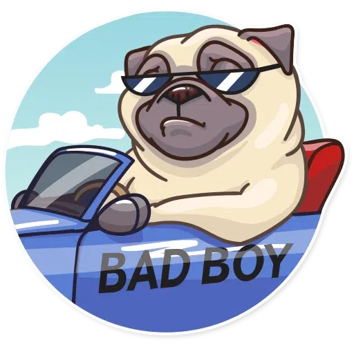Pug Power - Sticker 26