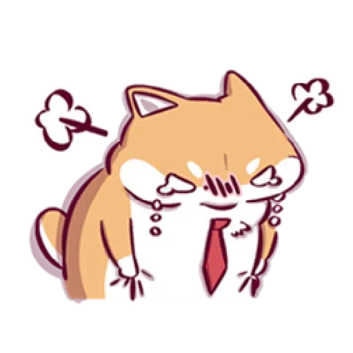 Marshmallow Shiba - work life - Sticker 18