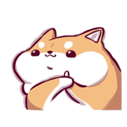 Marshmallow Shiba - work life - Sticker 26