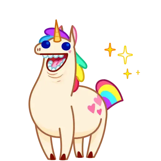 Rainbow Unicorn - Sticker 24