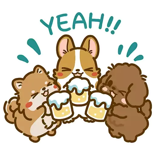 ʟᴀᴢʏ ᴄᴏʀɢɪ 中秋系列🌕 - Sticker 12