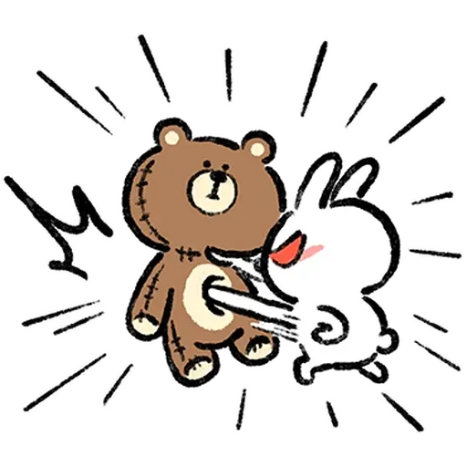 熊大兔兔呵热恋中 - Sticker 11