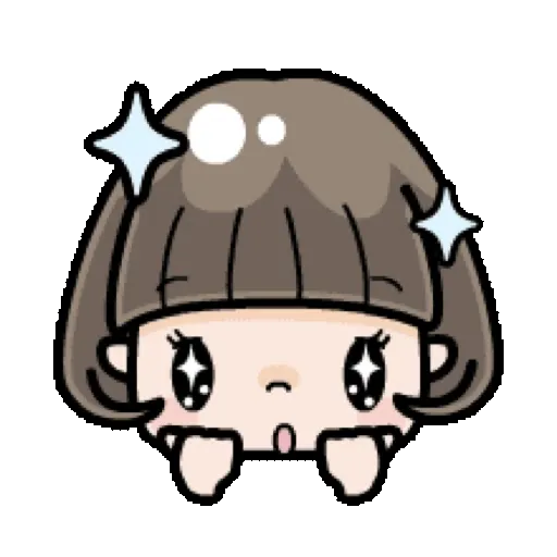 鮑伯頭女孩 動態表情貼【中文-台灣】 (新年) (1) GIF* - Sticker 20