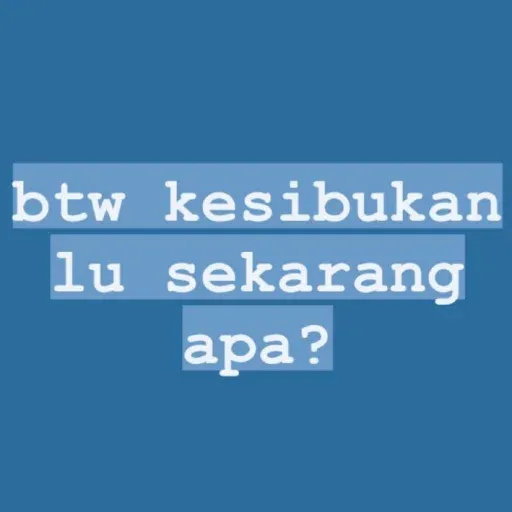 TEXT BIRU - Sticker 20