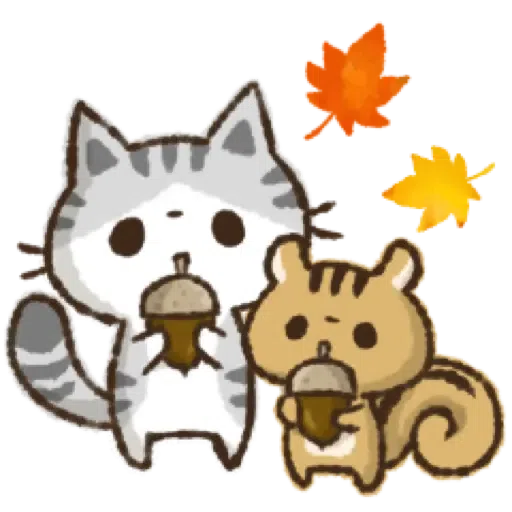 貓咪Kohama＆Koeri的秋天貼圖 (萬聖節) (2) - Sticker 21