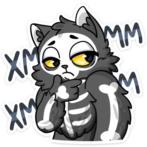 skeleton cat - Sticker 30