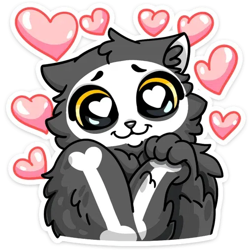 skeleton cat - Sticker 16