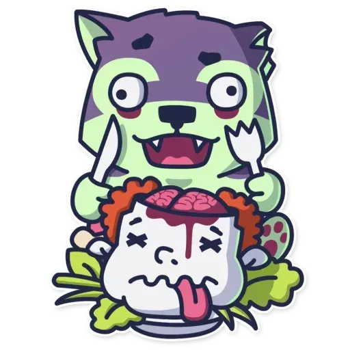 Creepy Wolf - Sticker 21