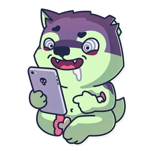 Creepy Wolf - Sticker 25