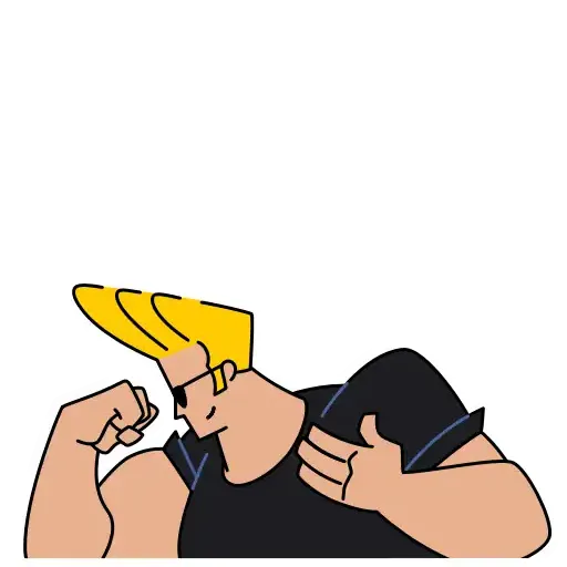 Johnny Bravo - Sticker 18