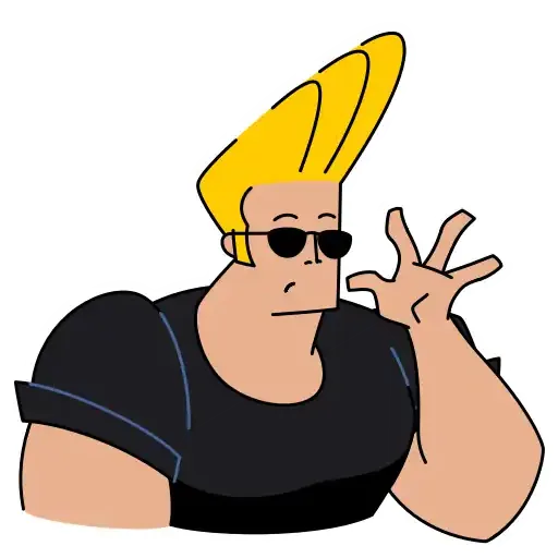 Johnny Bravo - Sticker 12