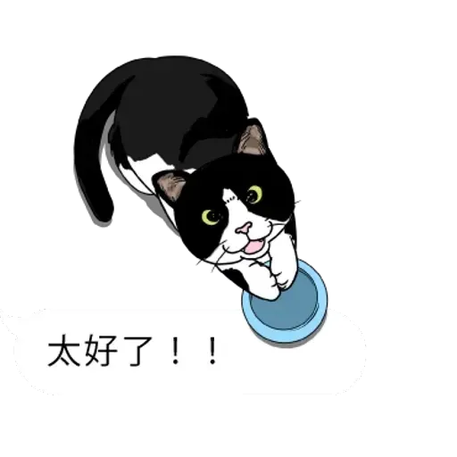 群聚在對話框上的貓 - Sticker 14