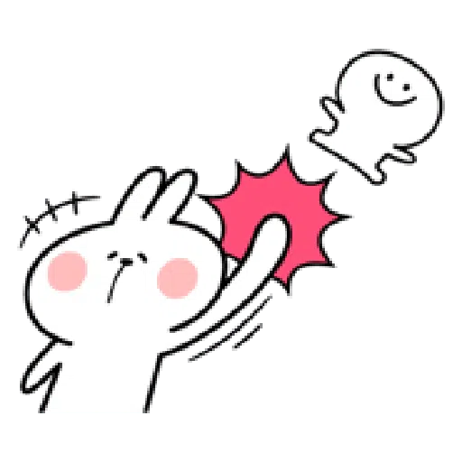 Rabbit & Smile Comic Duo - Sticker 17