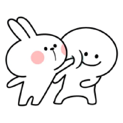 Rabbit & Smile Comic Duo - Sticker 13