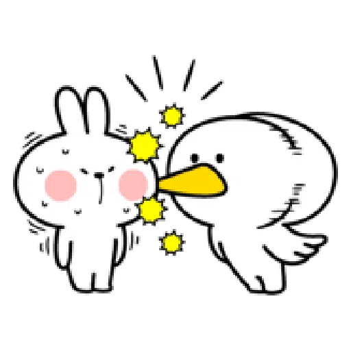 Rabbit & Smile Comic Duo - Sticker 14