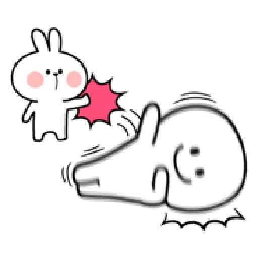 Rabbit & Smile Comic Duo - Sticker 16