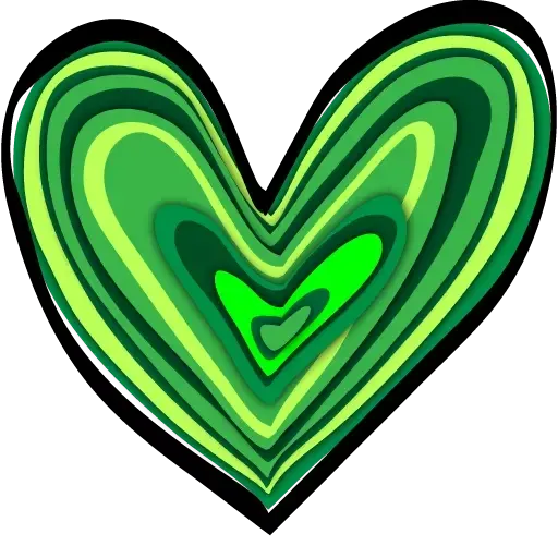 green hearts1 - Sticker 17