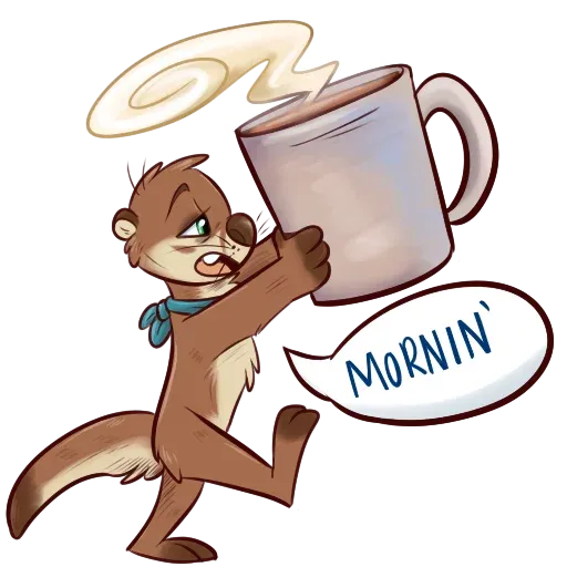 Otters: sake and tako - Sticker 20