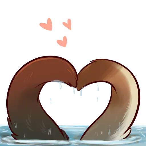 Otters: sake and tako - Sticker 23