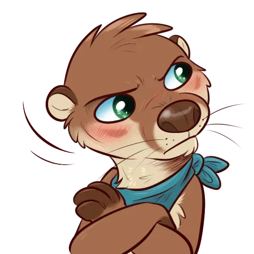 Otters: sake and tako - Sticker 18