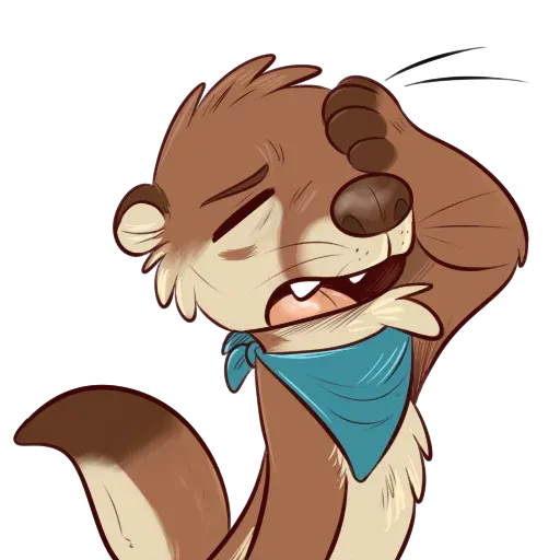 Otters: sake and tako - Sticker 10