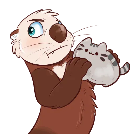 Otters: sake and tako - Sticker 22