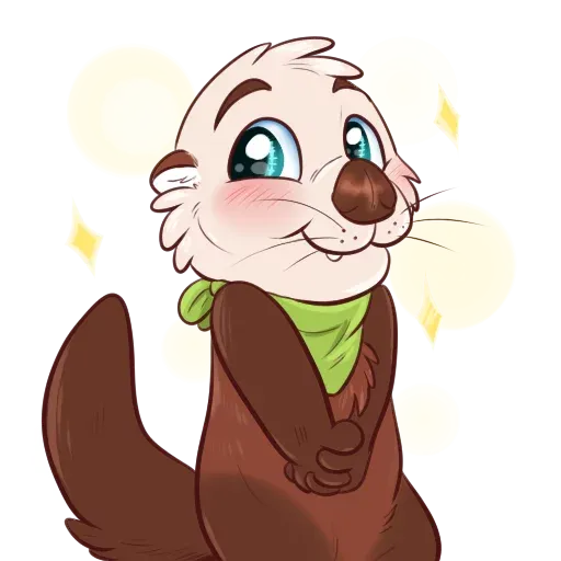 Otters: sake and tako - Sticker 9
