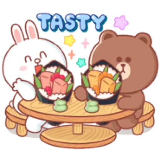 BROWN & FRIENDS: Pastel Food 1 - Sticker 18