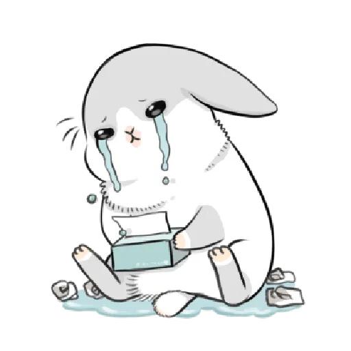 ㄇㄚˊ幾兔4, busy, cold, cry, go 30 - Sticker 18