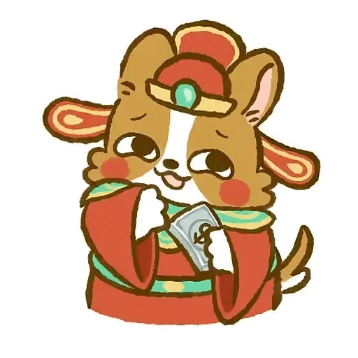 Lazy Corgi - Chinese New Year🌺 (新年, CNY) GIF* - Sticker 9