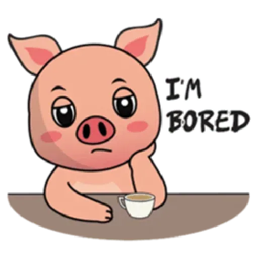Laizy Piggy : Daily Talk - Sticker 14