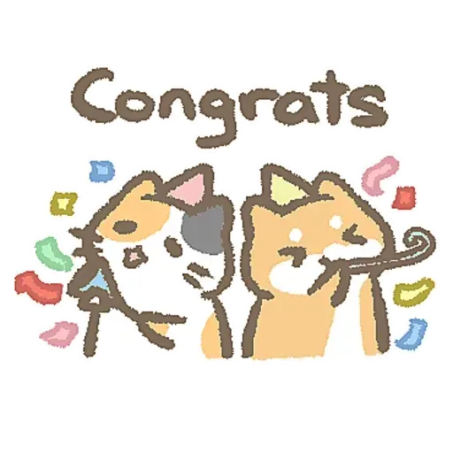 Calico Cat & Shiba Dog - Sticker 21