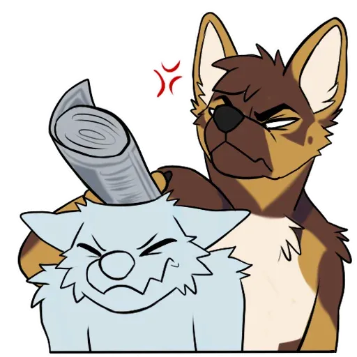 Furry with weapon - Sticker 23