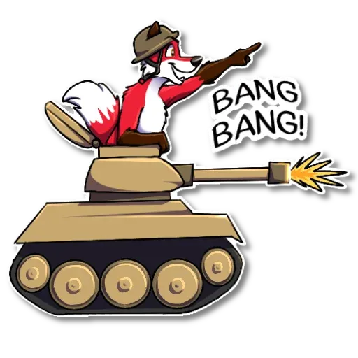 Furry with weapon - Sticker 14