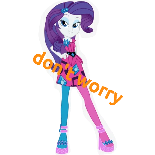 Rarity the stylist and trendy pony and equestria girl  - Sticker 23