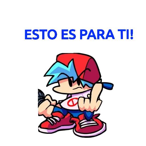 Boyfriend FNF stickers for WhatsApp in Spanish - Sticker